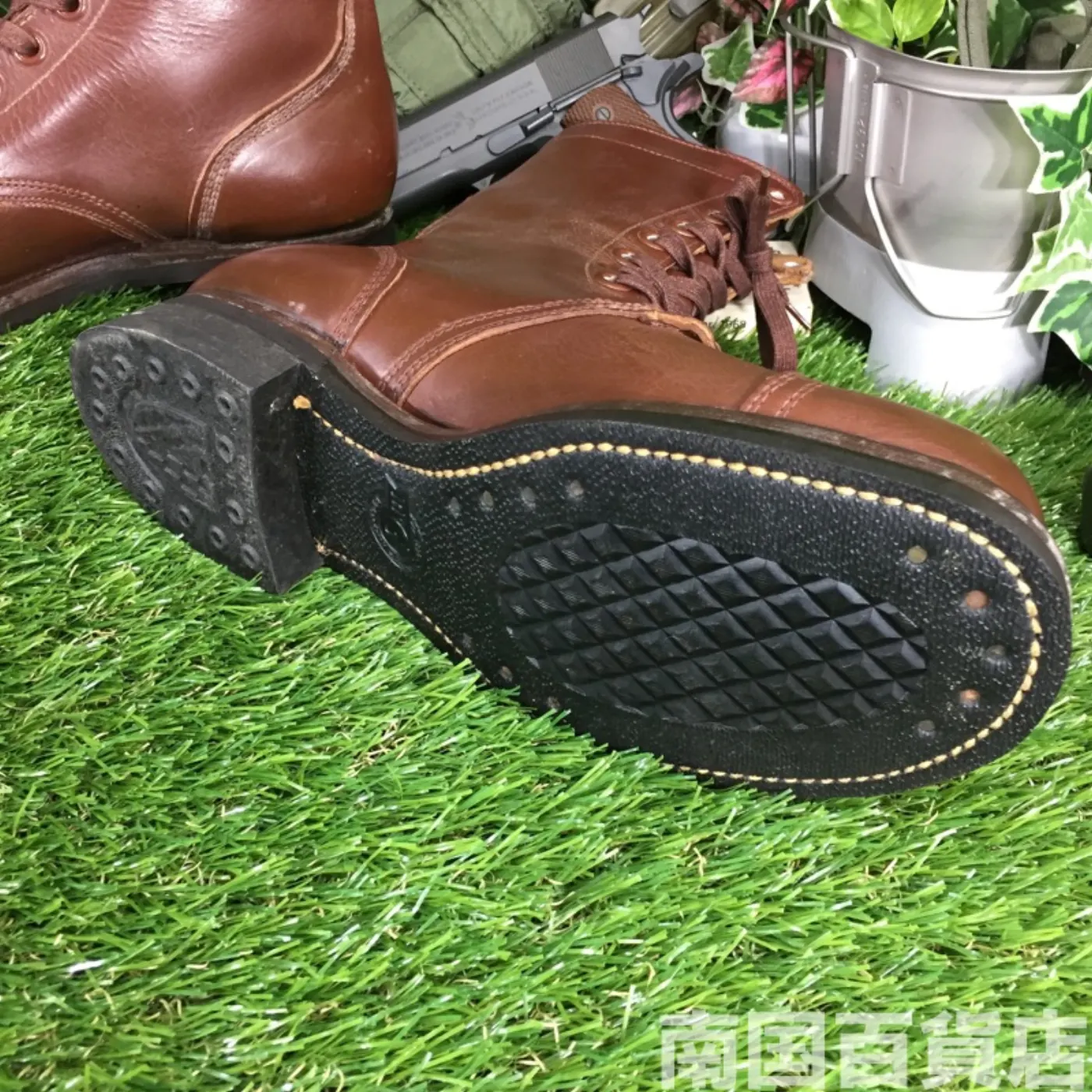 オールレザー コンバットブーツ サイズ不明（約30cm）茶色 中古良品 記録写真6