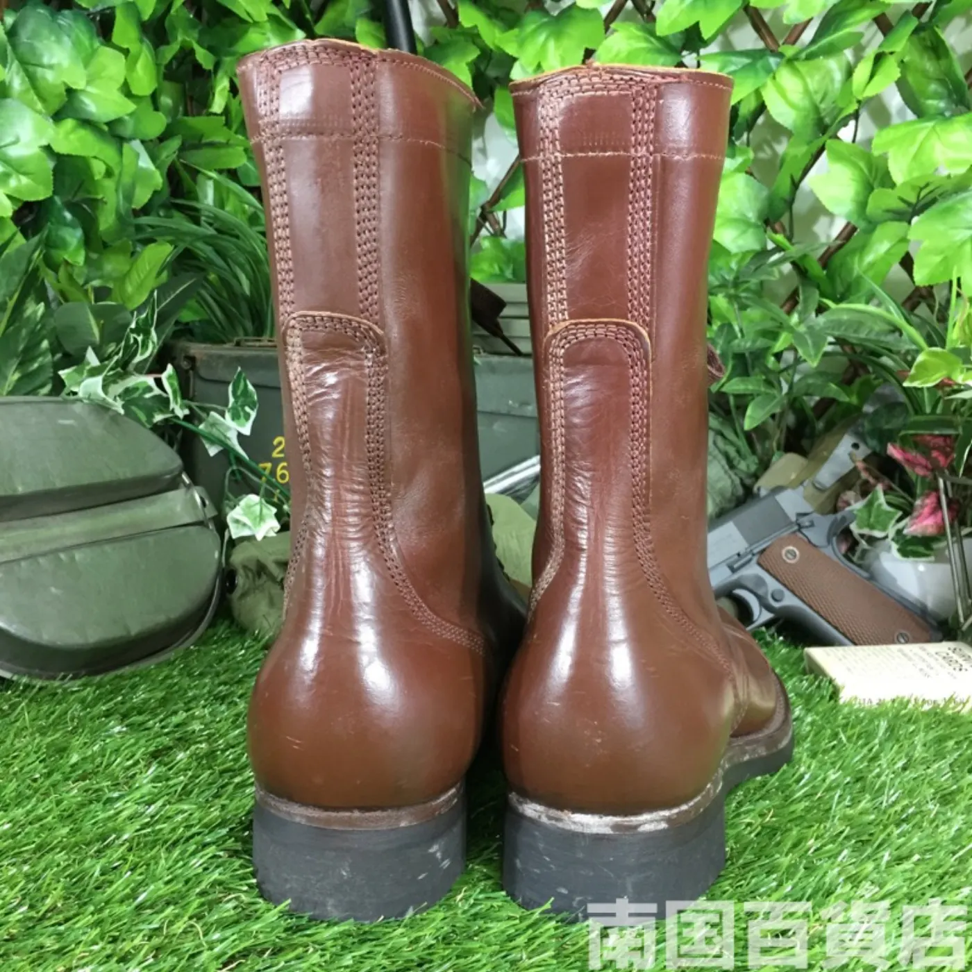 オールレザー コンバットブーツ サイズ不明（約30cm）茶色 中古良品 記録写真4