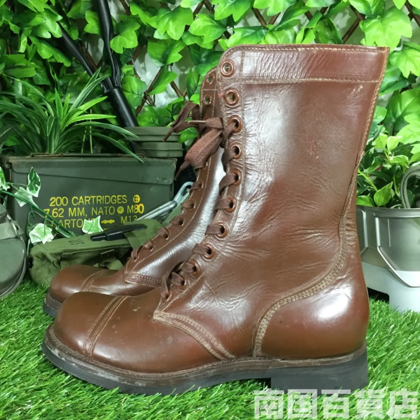 オールレザー コンバットブーツ サイズ不明（約30cm）茶色 中古良品 記録写真3