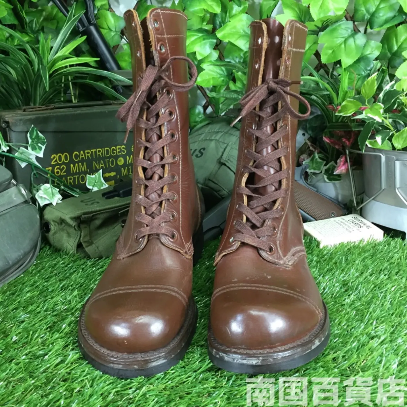 オールレザー コンバットブーツ サイズ不明（約30cm）茶色 中古良品 記録写真2