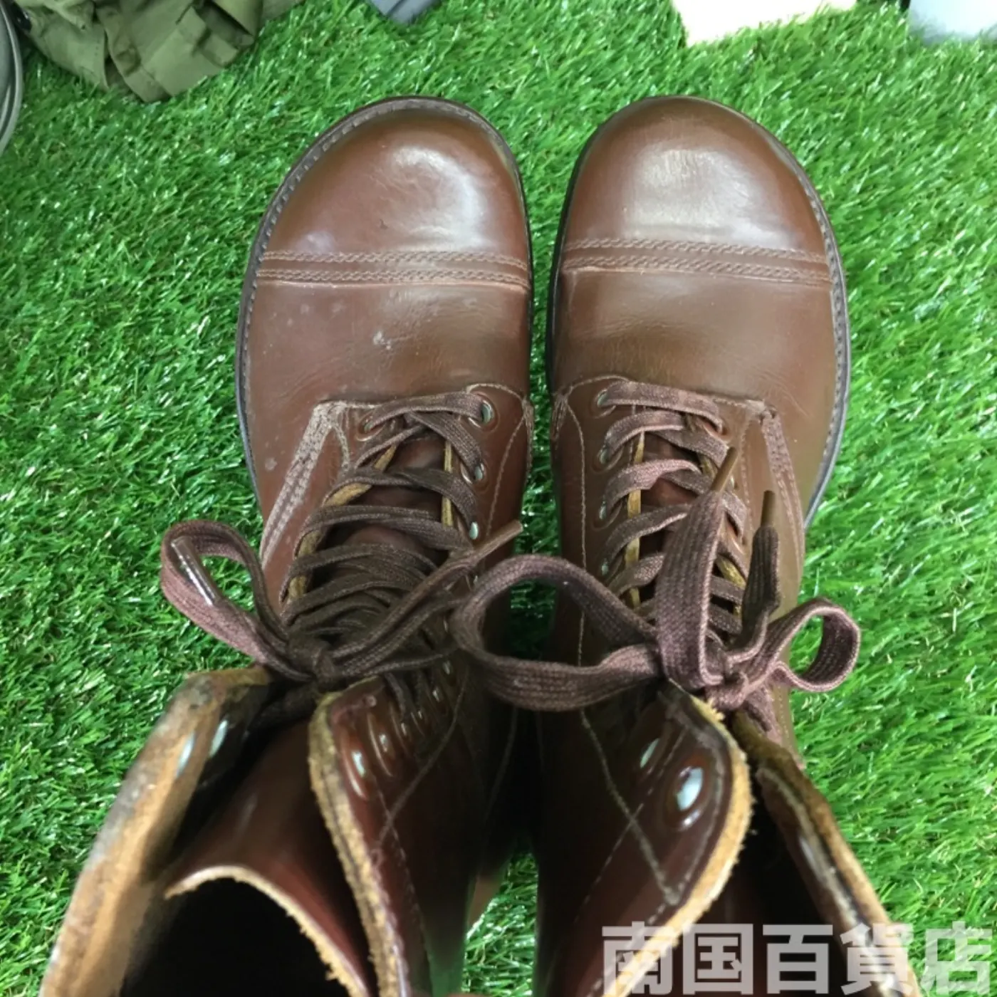 オールレザー コンバットブーツ サイズ不明（約30cm）茶色 中古良品 記録写真5