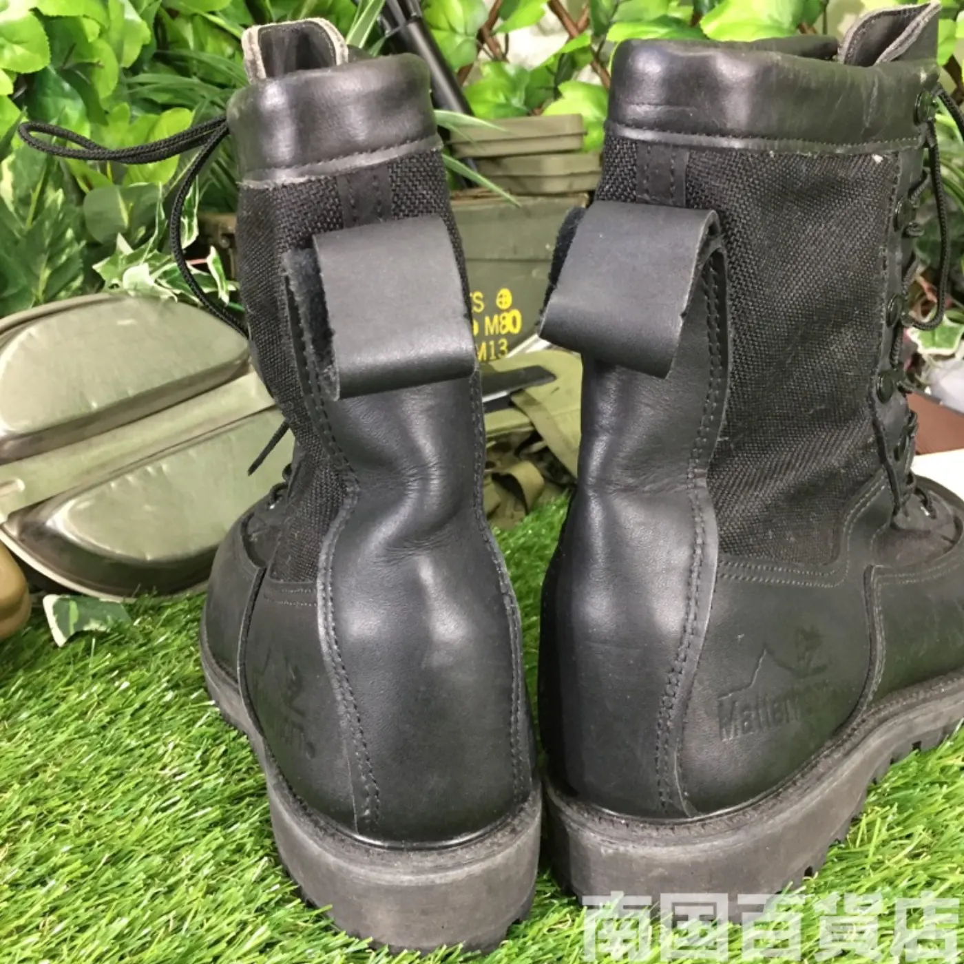 オールレザー コンバットブーツ 8(約26cm)高さ23cm 黒 中古良品 記録写真5