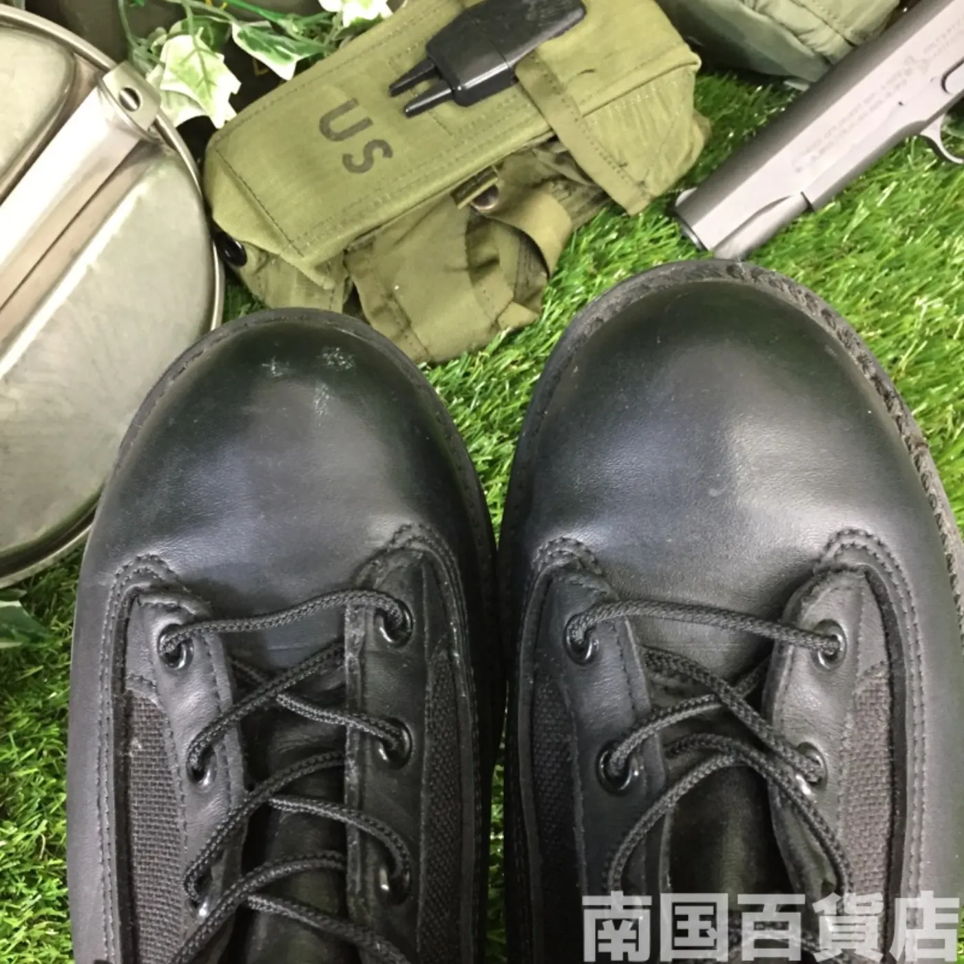 オールレザー コンバットブーツ 8(約26cm)高さ23cm 黒 中古良品 記録写真4