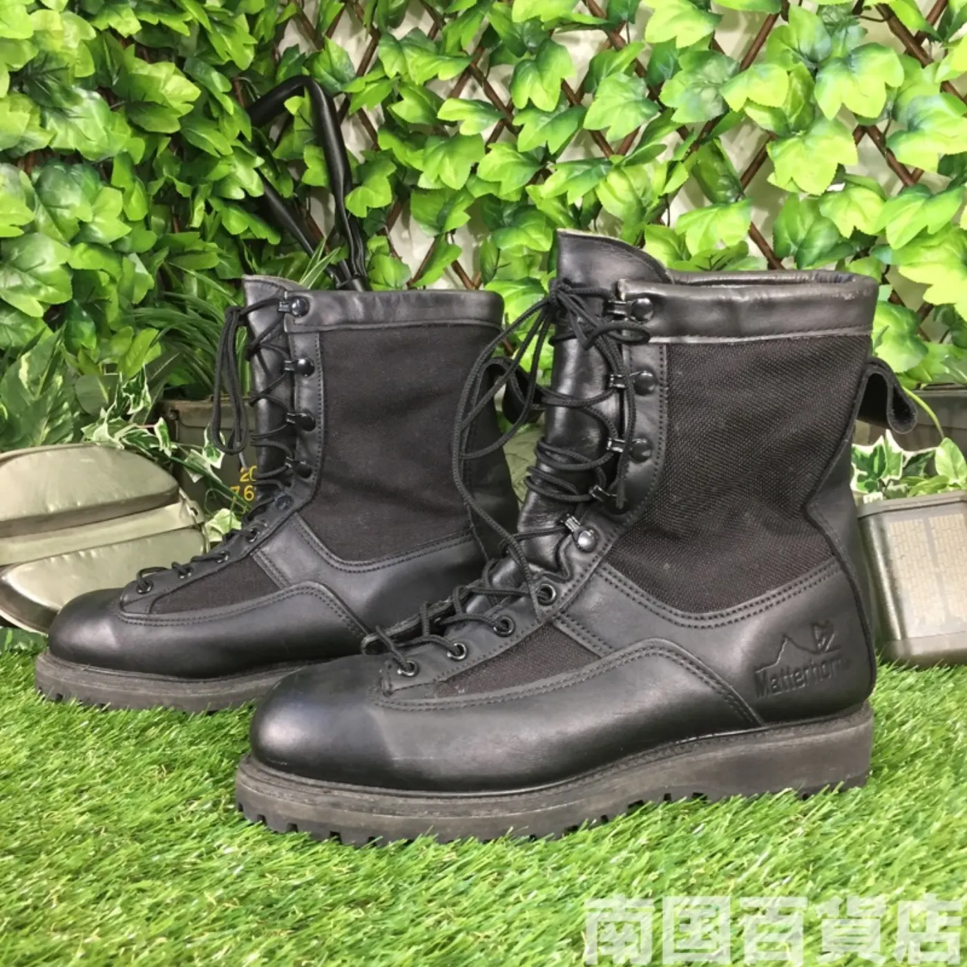 オールレザー コンバットブーツ 8(約26cm)高さ23cm 黒 中古良品 記録写真3