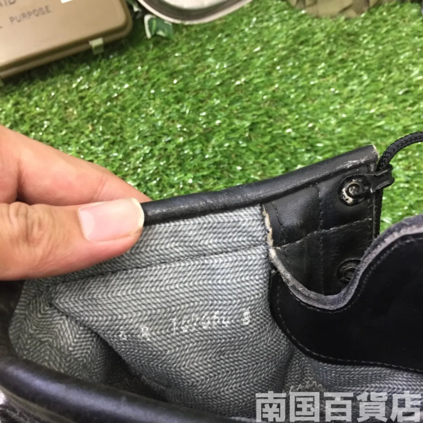 オールレザー コンバットブーツ 8(約26cm)高さ23cm 黒 中古良品 記録写真9