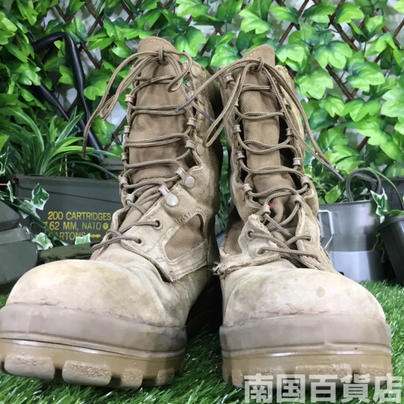 BATES コンバットブーツ 9.5R（約27.5cm）高さ24cm OD 中古品 記録写真2