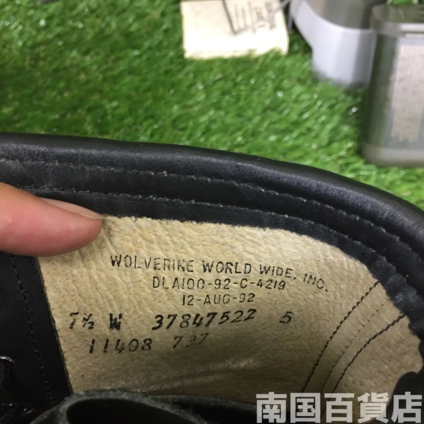 オールレザー コンバットブーツ 7 1/2（約25.5cm） 黒 新品 記録写真8