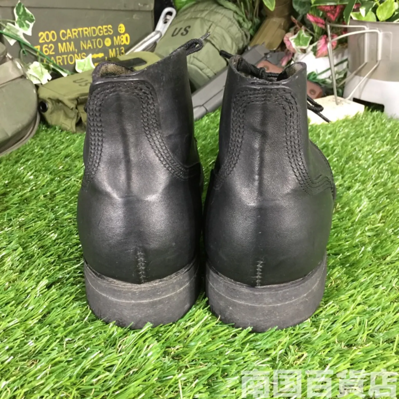オールレザー コンバットブーツ 8W(約26cm)黒 中古良品 記録写真5
