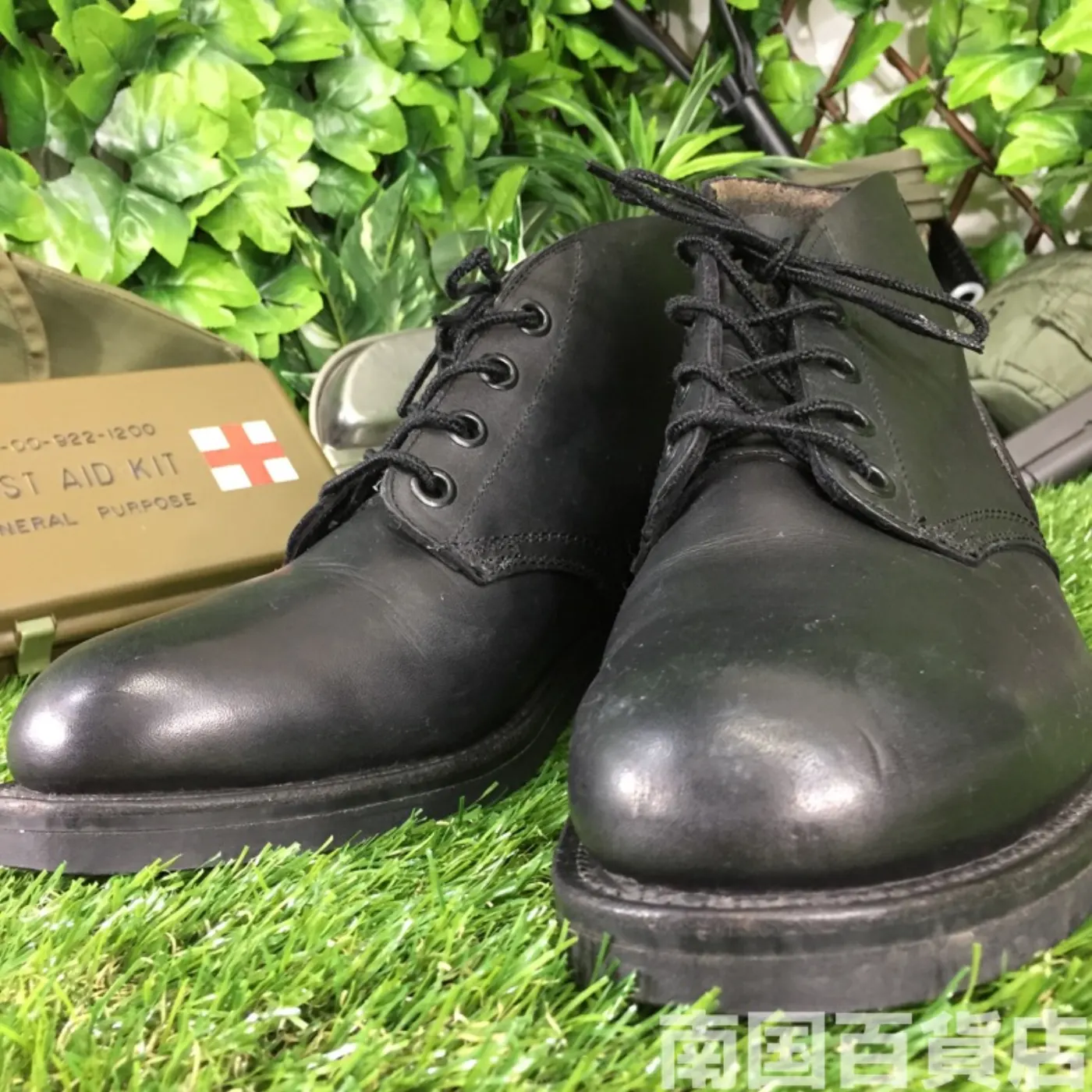 オールレザー コンバットブーツ 8W(約26cm)黒 中古良品 記録写真2