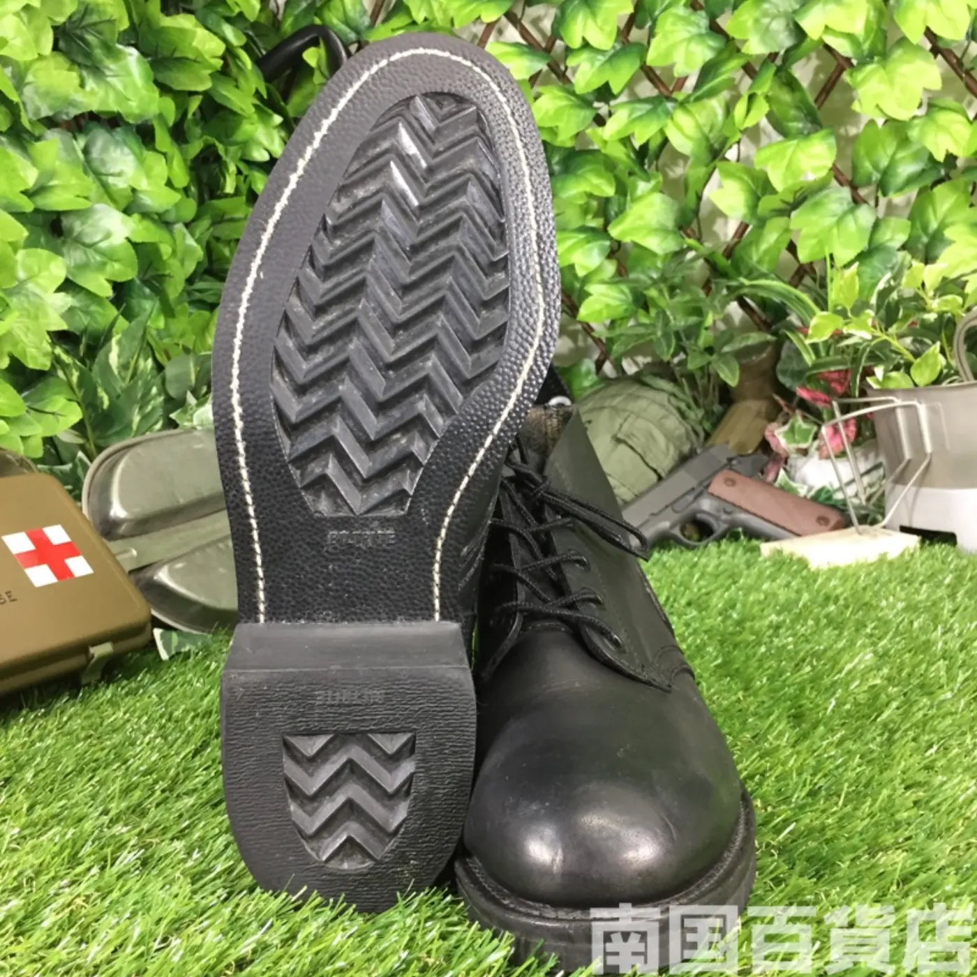 オールレザー コンバットブーツ 8W(約26cm)黒 中古良品 記録写真6