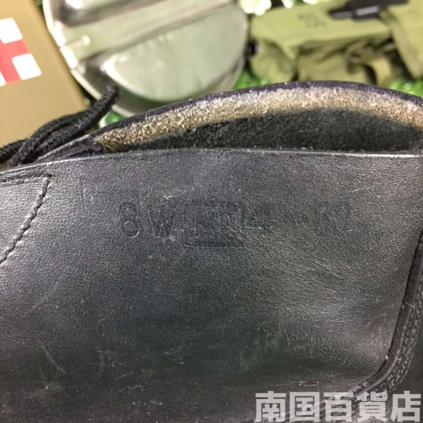 オールレザー コンバットブーツ 8W(約26cm)黒 中古良品 記録写真7