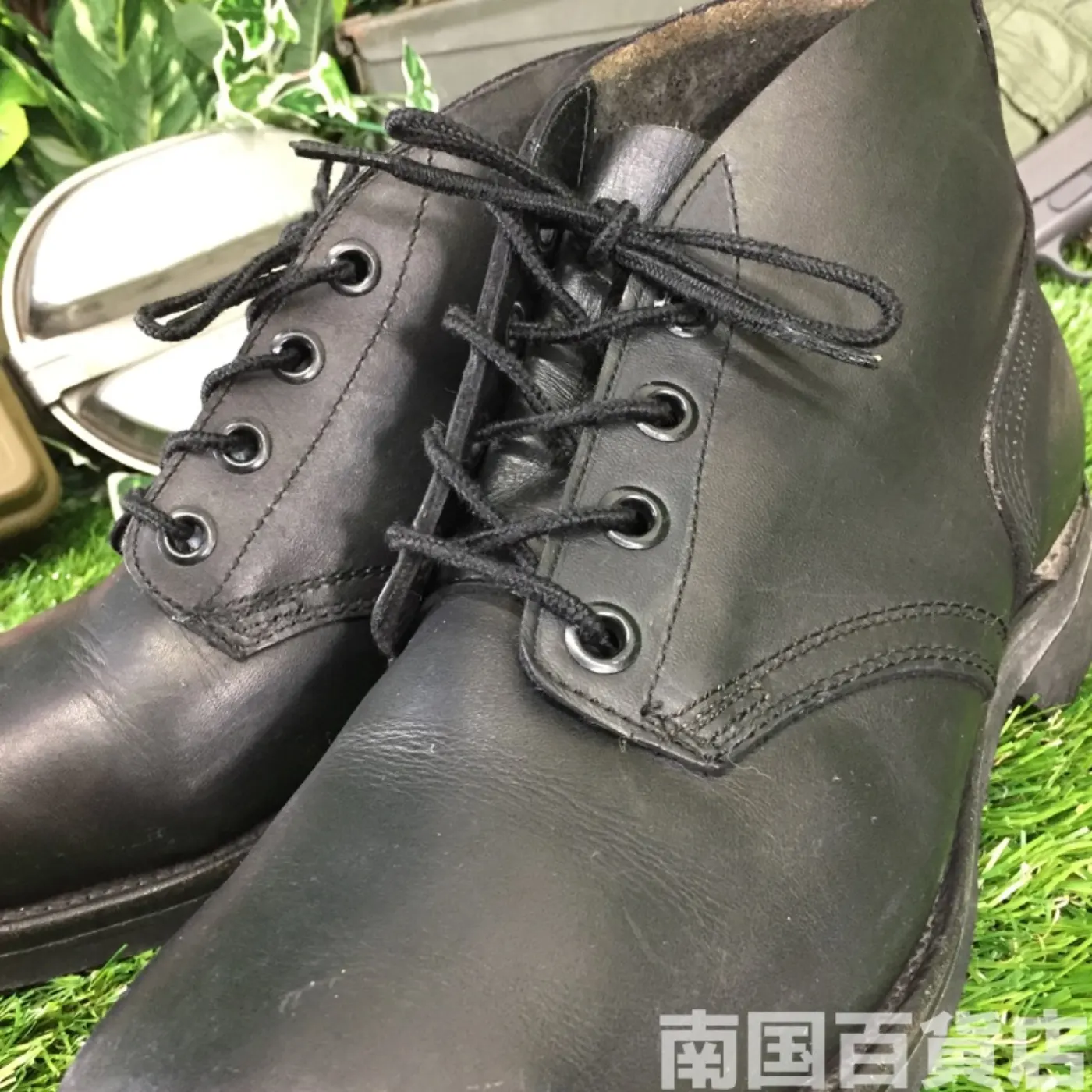 オールレザー コンバットブーツ 8W(約26cm)黒 中古良品 記録写真4