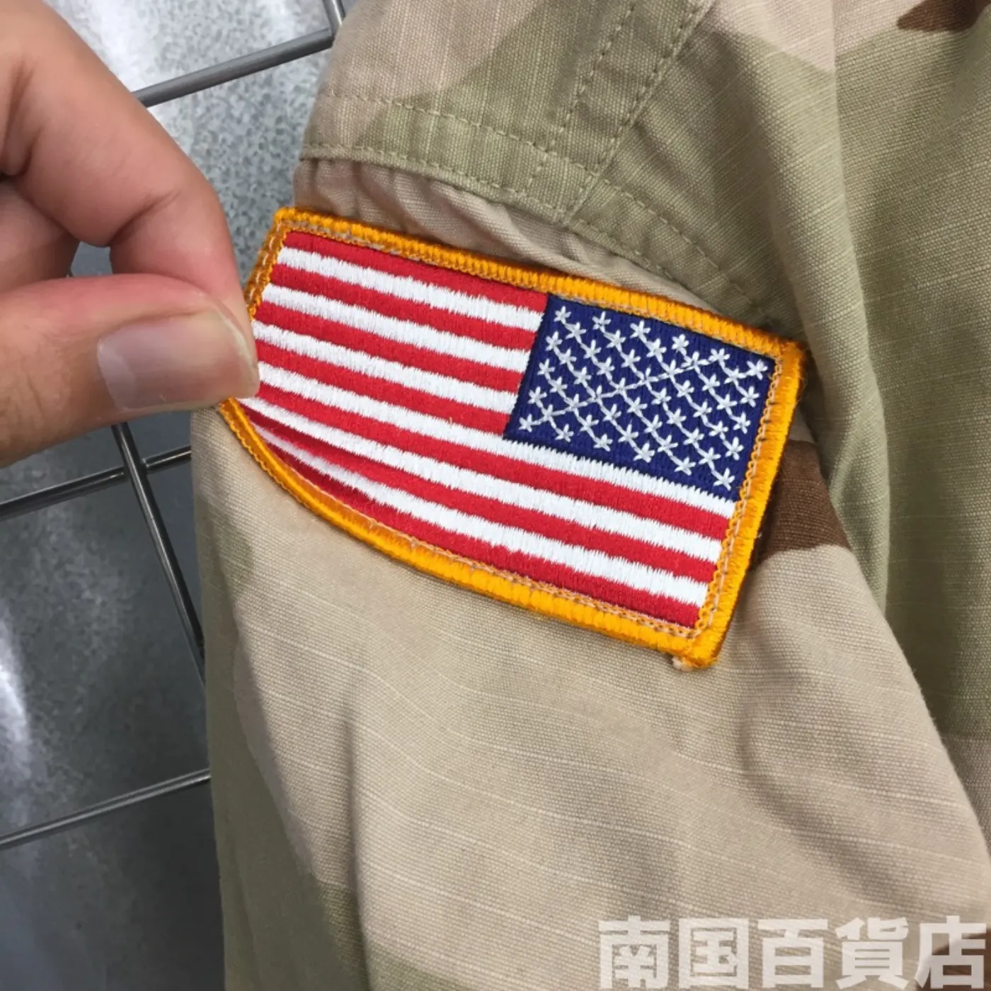 3C 迷彩 ジャケット S-XS 中古良品 パッチ付き リップストップ 記録写真9