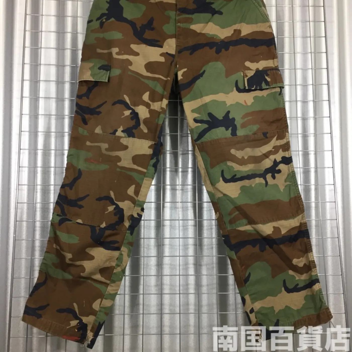 カモフラージュ ウッドランド 迷彩 パンツ L-R 中古品 記録写真10