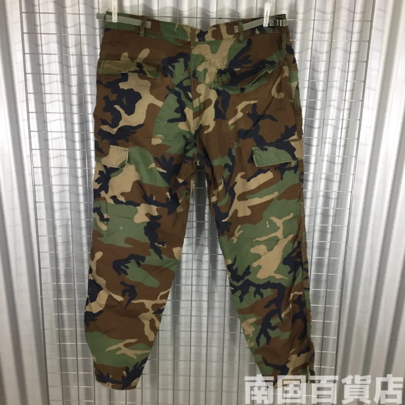 カモフラージュ ウッドランド 迷彩 パンツ L-R 中古品 記録写真2