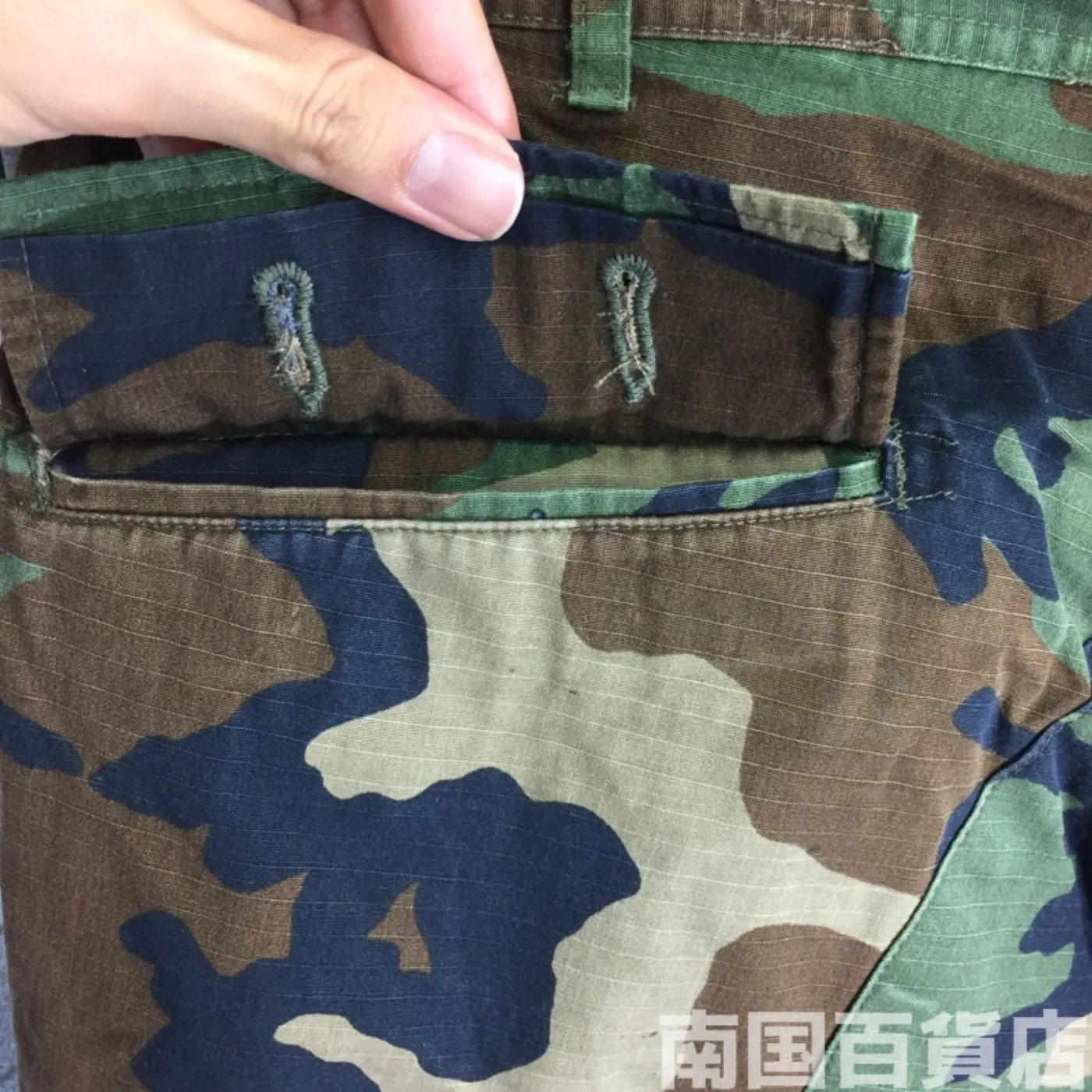 カモフラージュ ウッドランド 迷彩 パンツ L-R 中古品 記録写真15
