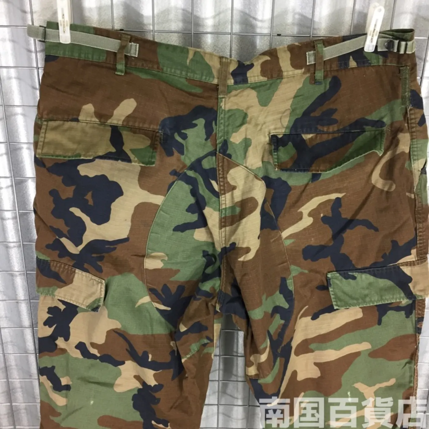 カモフラージュ ウッドランド 迷彩 パンツ L-R 中古品 記録写真9