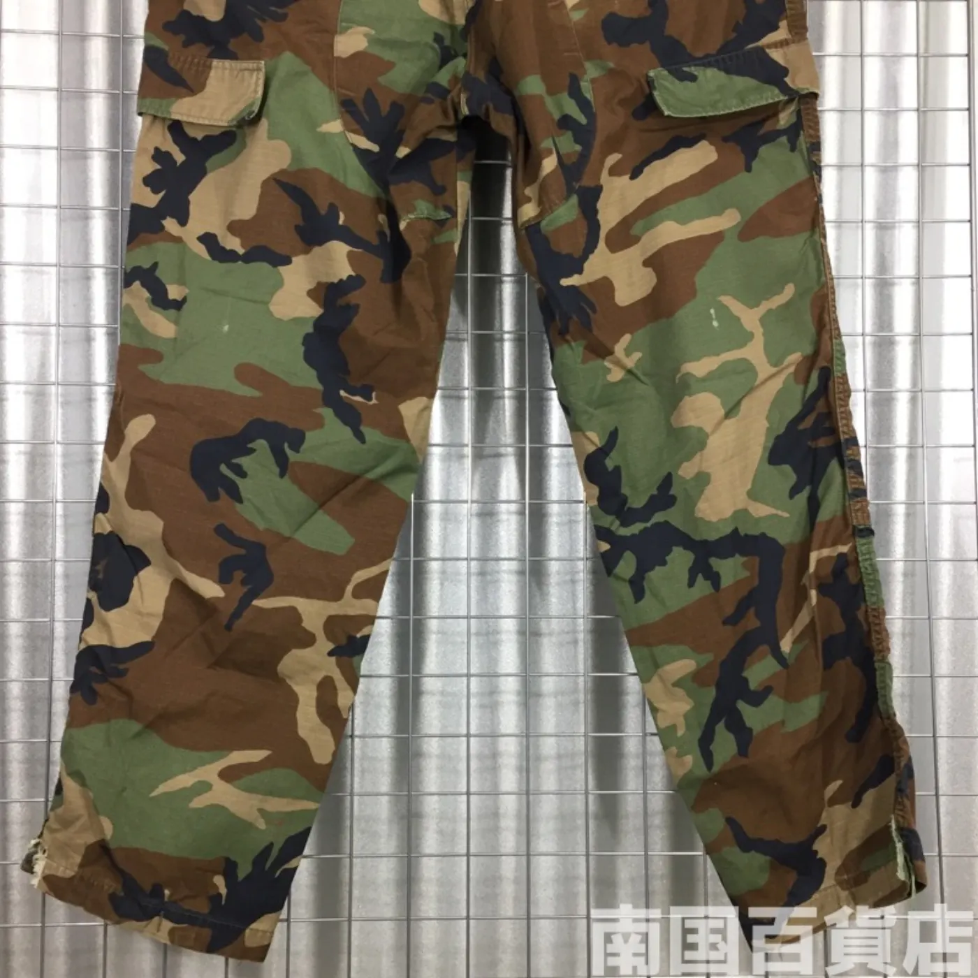 カモフラージュ ウッドランド 迷彩 パンツ L-R 中古品 記録写真5