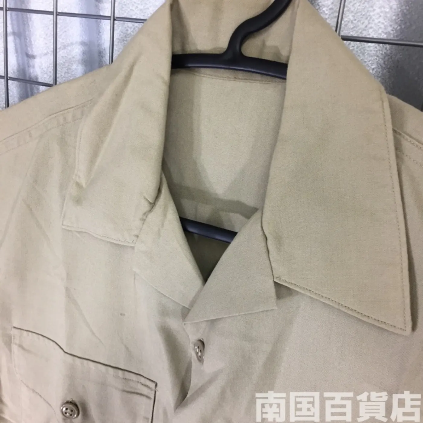 USMC カーキードレスシャツ (半袖) サイズ不明 中古良品 記録写真3