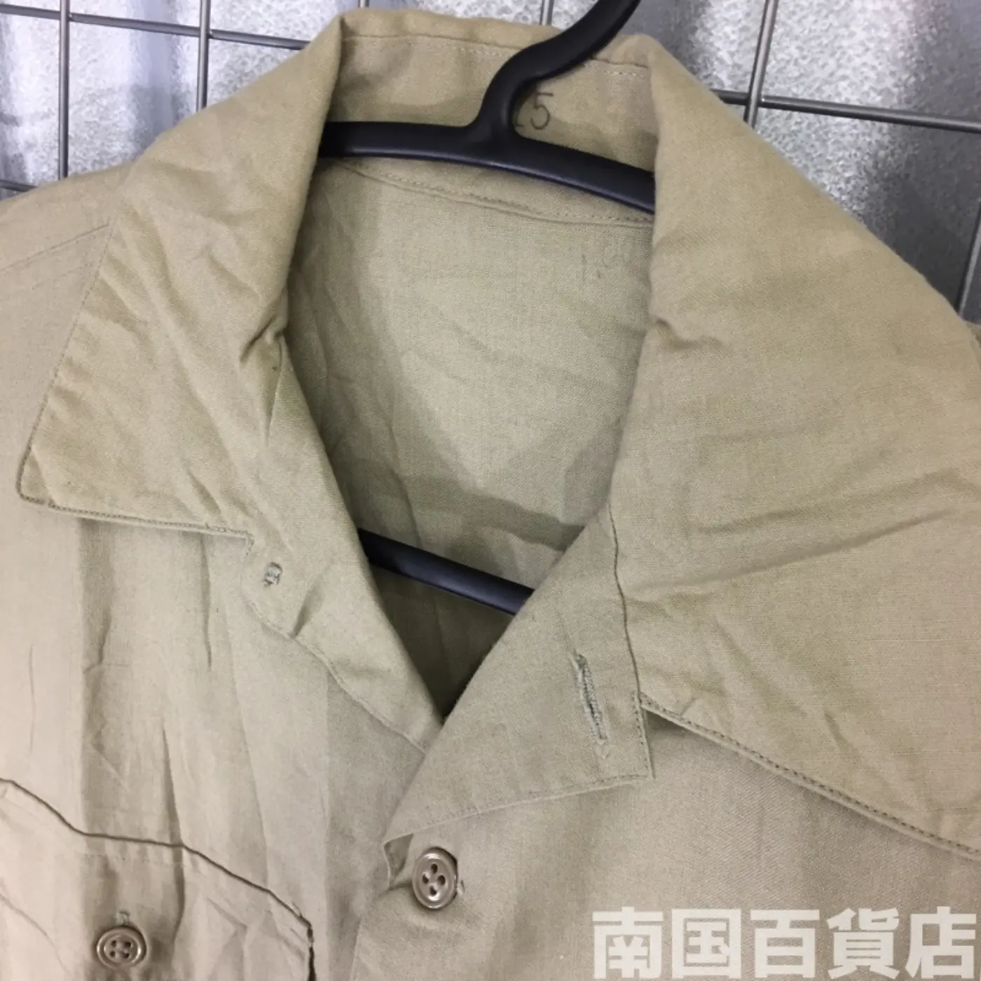 USMC カーキードレスシャツ (半袖) 15 中古良品 記録写真2