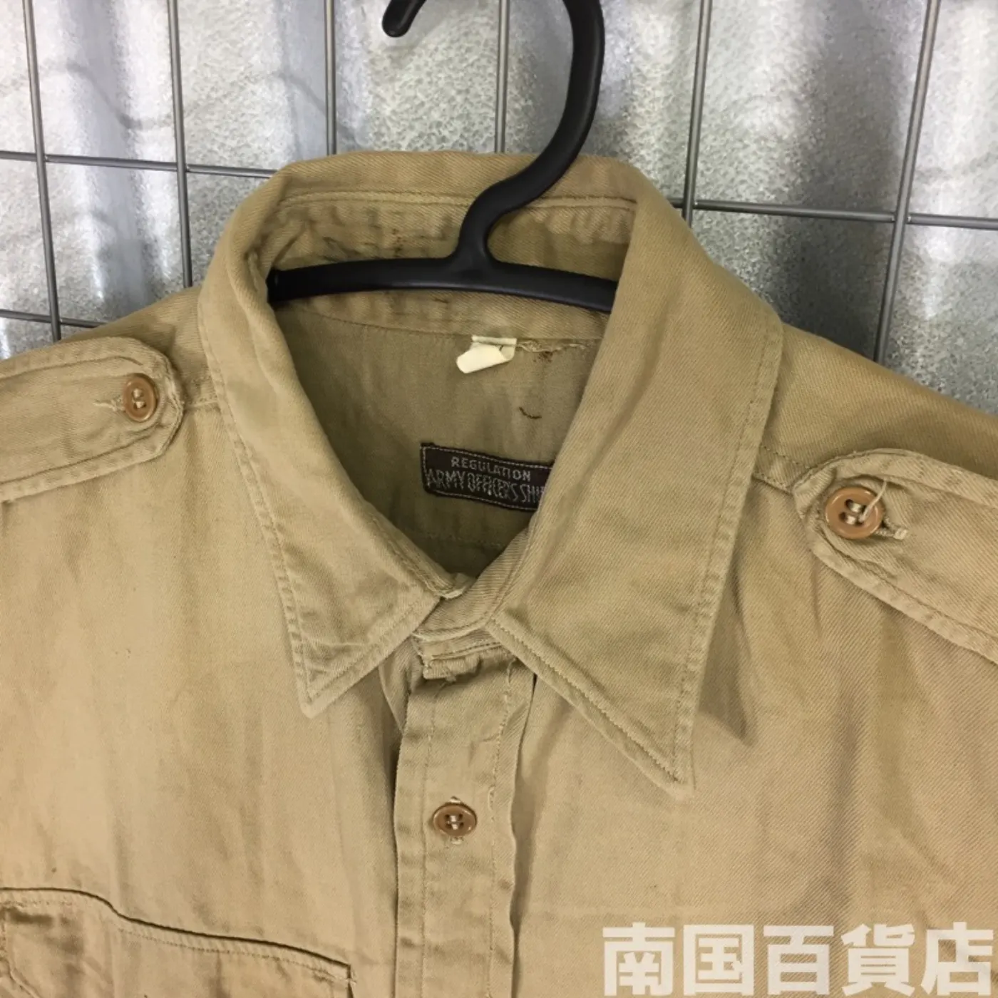 USMC カーキードレスシャツ (長袖) 15 1/2 - 34 中古良品 記録写真3