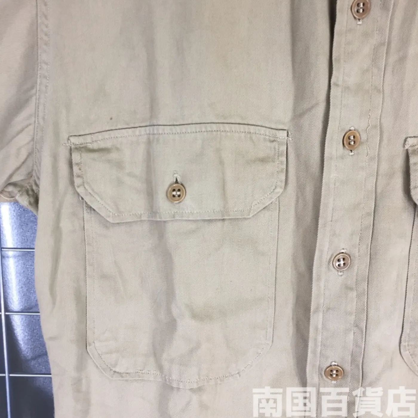 USMC カーキードレスシャツ (長袖) 15 1/2 - 34 中古良品 記録写真6