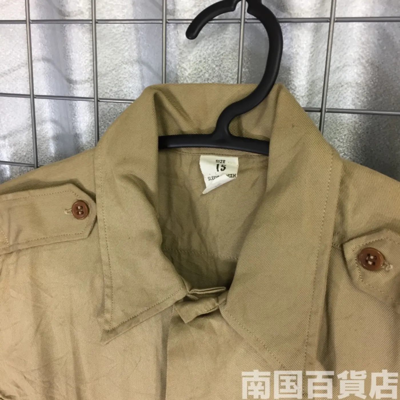 USMC カーキードレスシャツ( 長袖)15-32 中古良品 記録写真3