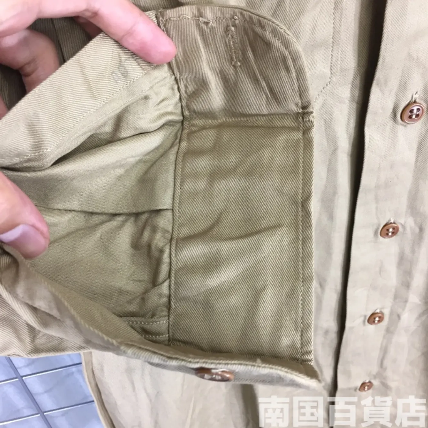 USMC カーキードレスシャツ( 長袖)15-32 中古良品 記録写真8