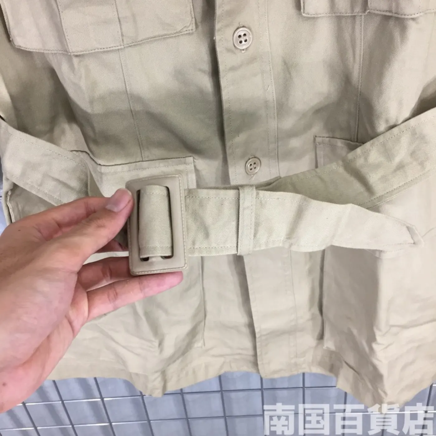 JACKET MANS COTTON TAN TROPICAL 38R 中古良品 記録写真9
