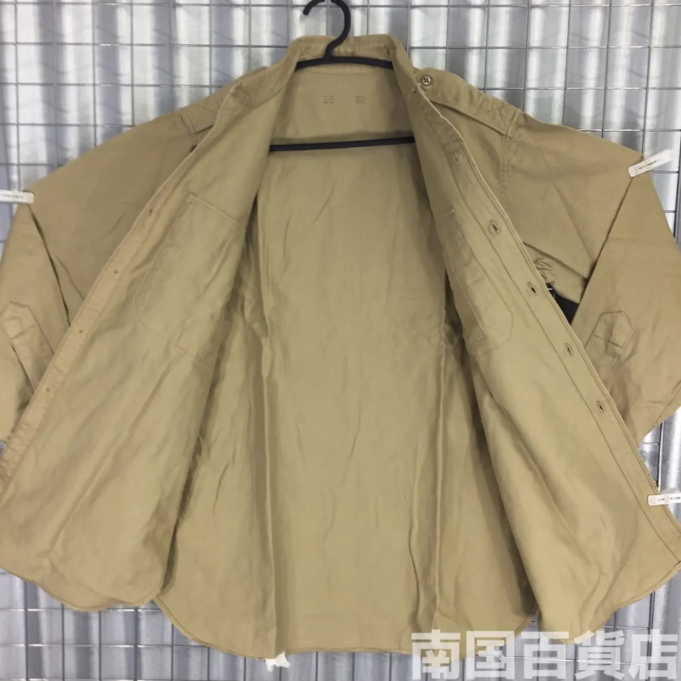 USMC カーキードレスシャツ (長袖) 15-32 中古良品 記録写真5