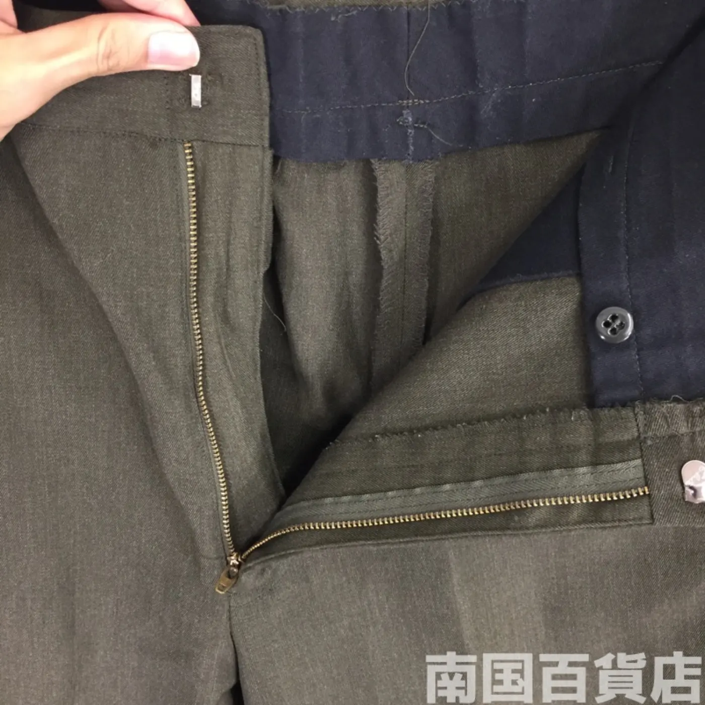 TROUSERS MEN’S POLY/WOOL MARINE CORPS GREEN SHADE 2212 35L 中古良品 記録写真5
