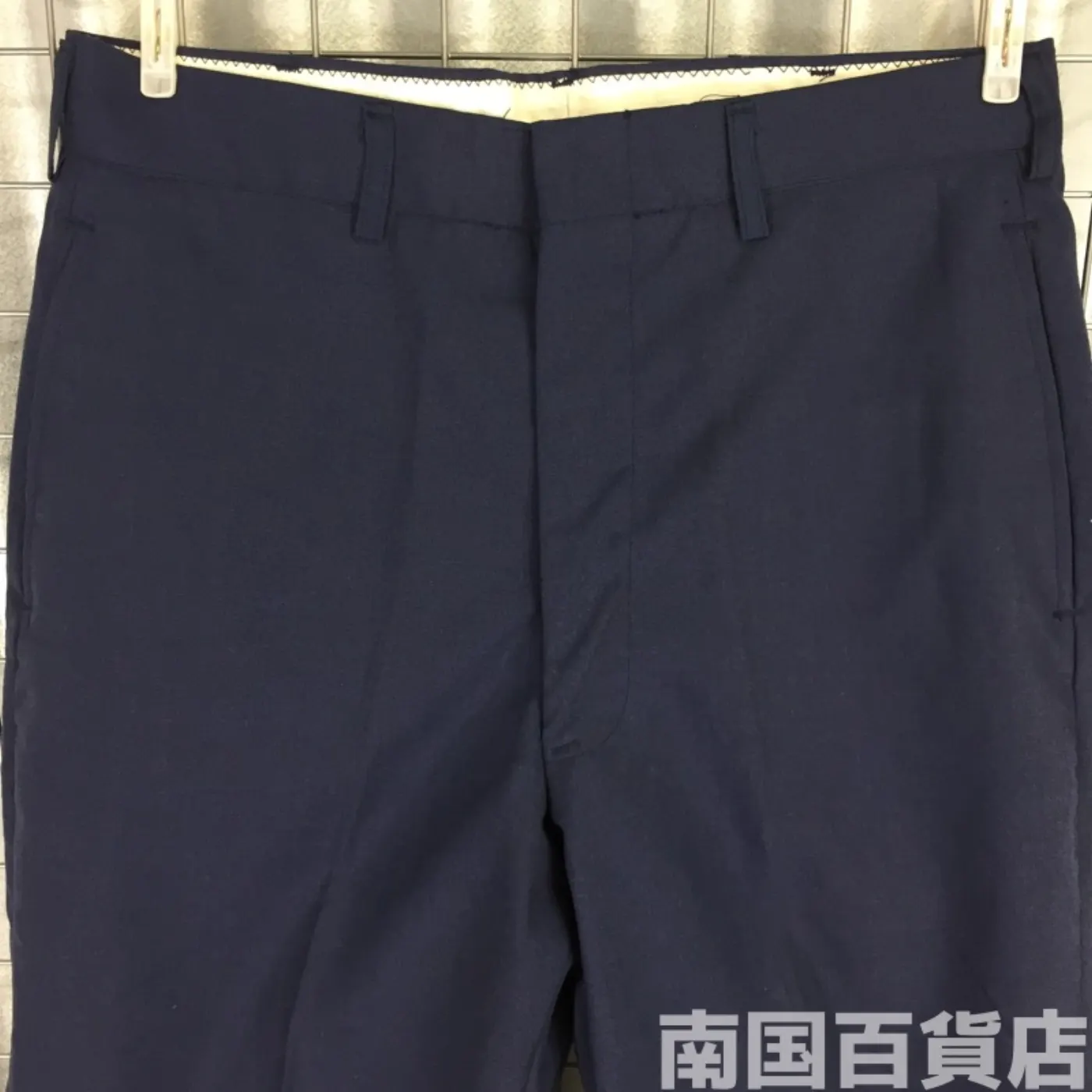 TROUSERS MAN’S POLY/WOOL TROPICAL AF BLUE 1549 30R 新品 記録写真4