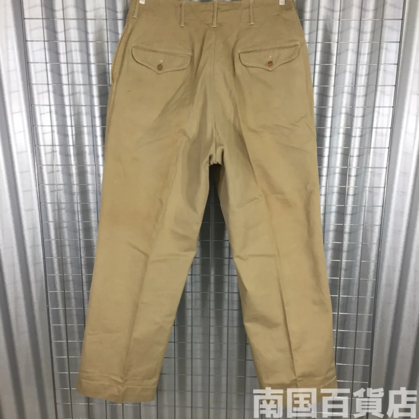 カーキードレスパンツ 不明 新品 記録写真2