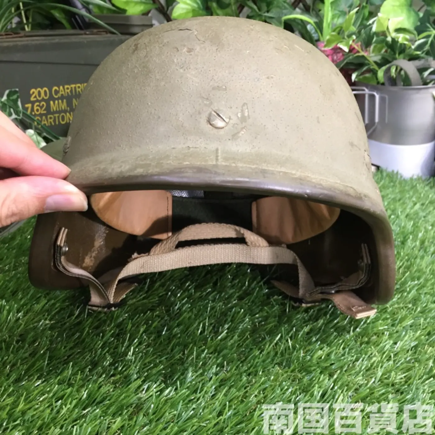 US(米軍)PASGTヘルメット(フリッツ・ヘルメット) 59~61cm 中古品 記録写真3