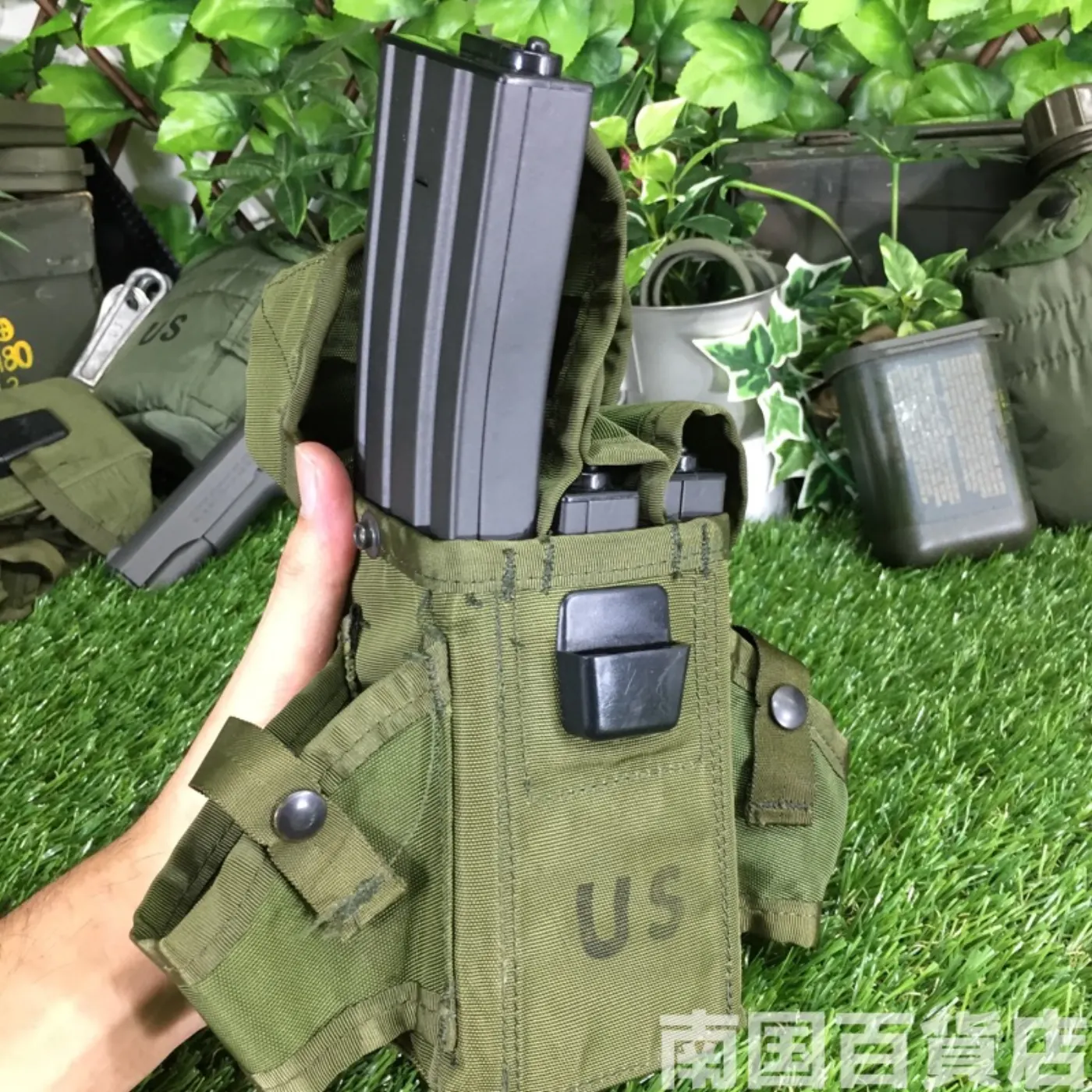 マガジンポーチ(M16,M4用マガジン3本収納可能)OD 記録写真10