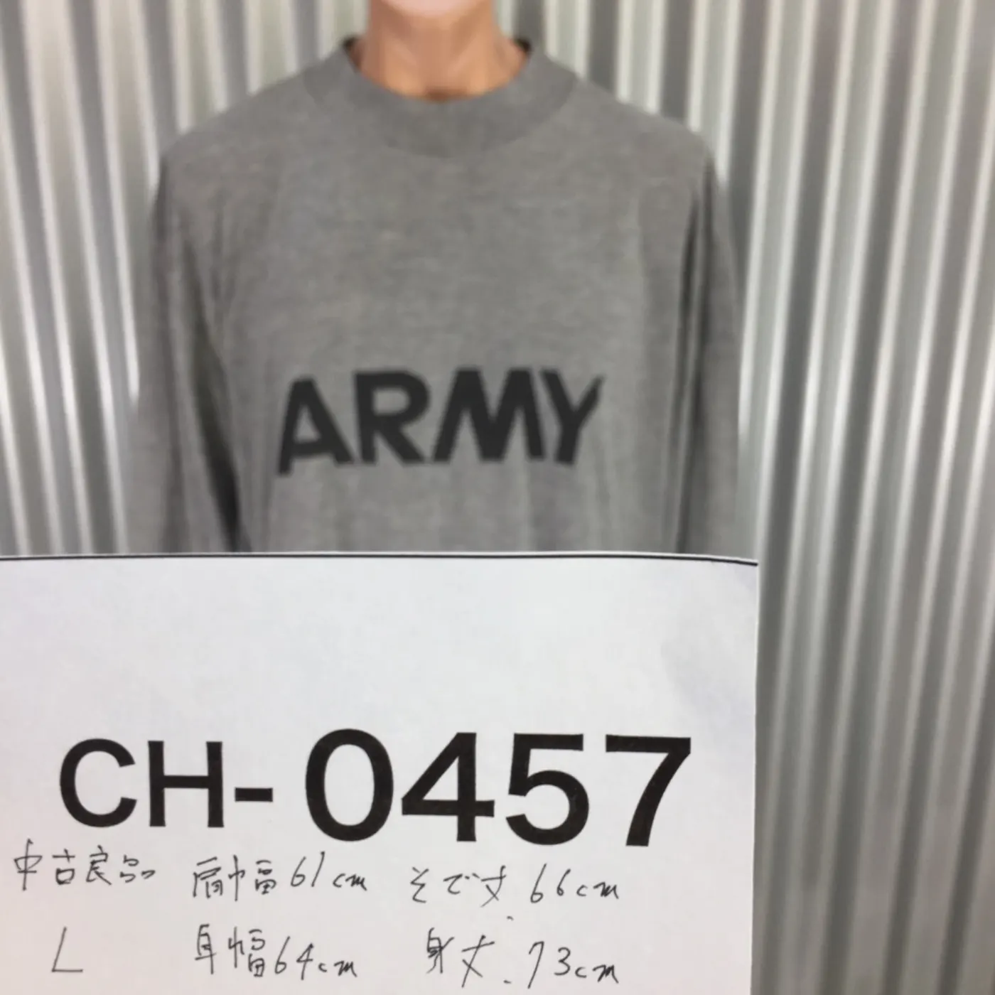 US ARMY 長袖シャツ Lサイズ 中古良品 記録写真3