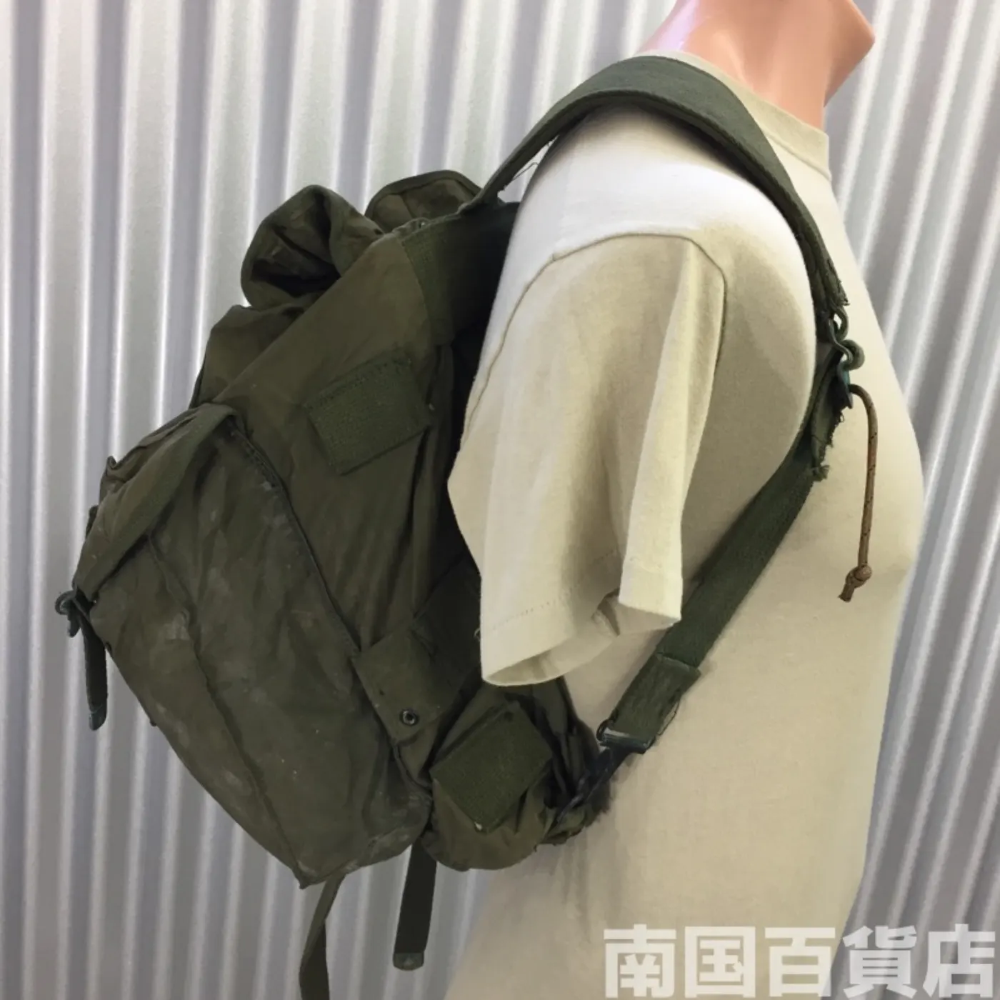 米軍 フィールドバッグ コットン製 中古品 記録写真6