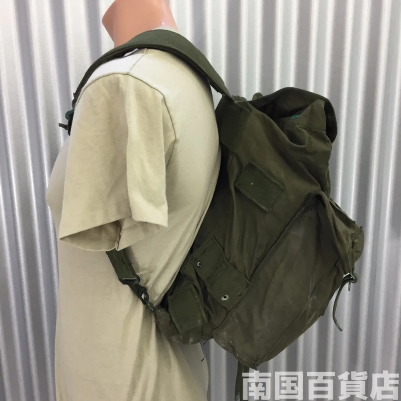 米軍 フィールドバッグ コットン製 中古品 記録写真7