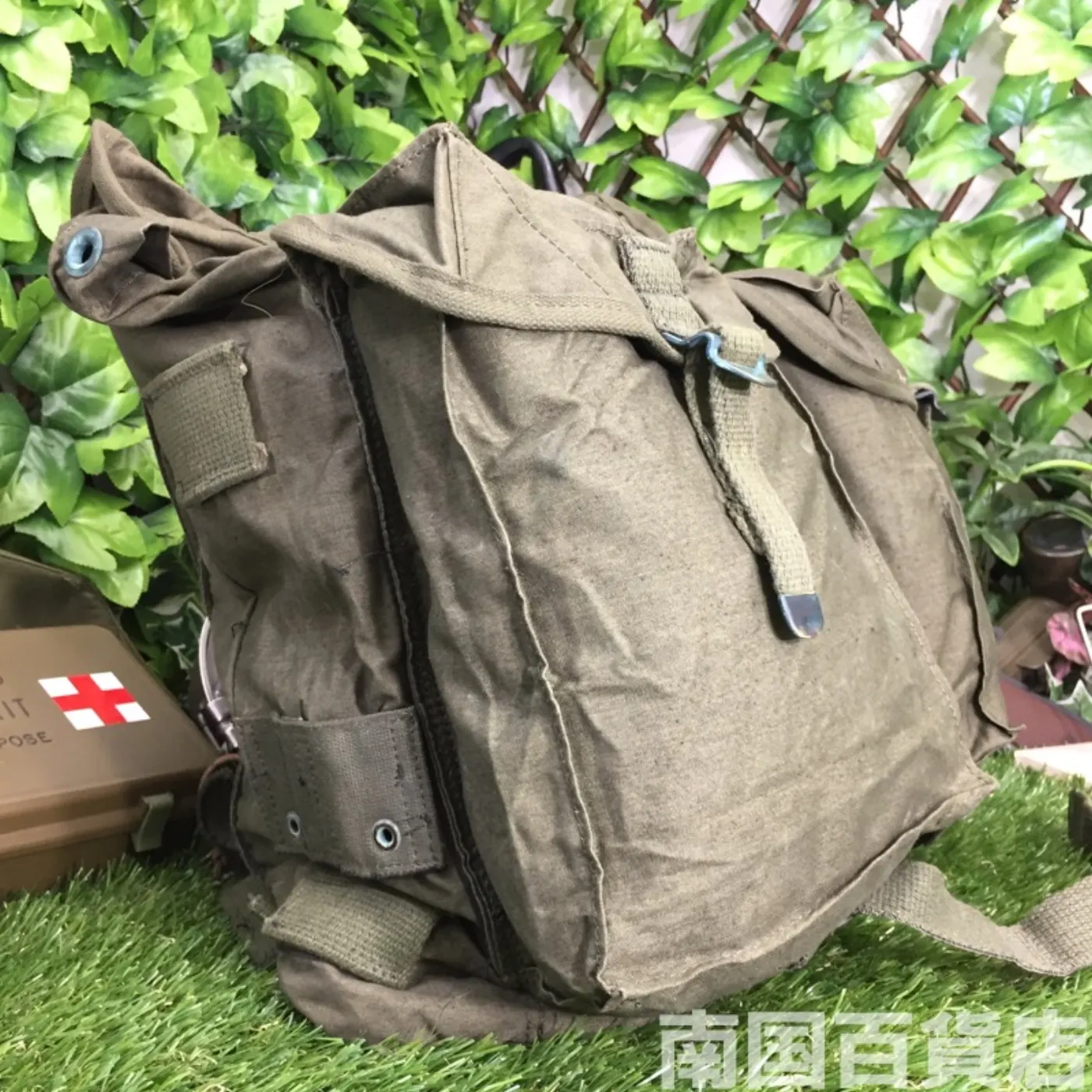 フィールドバッグ コットン製 中古品 記録写真4