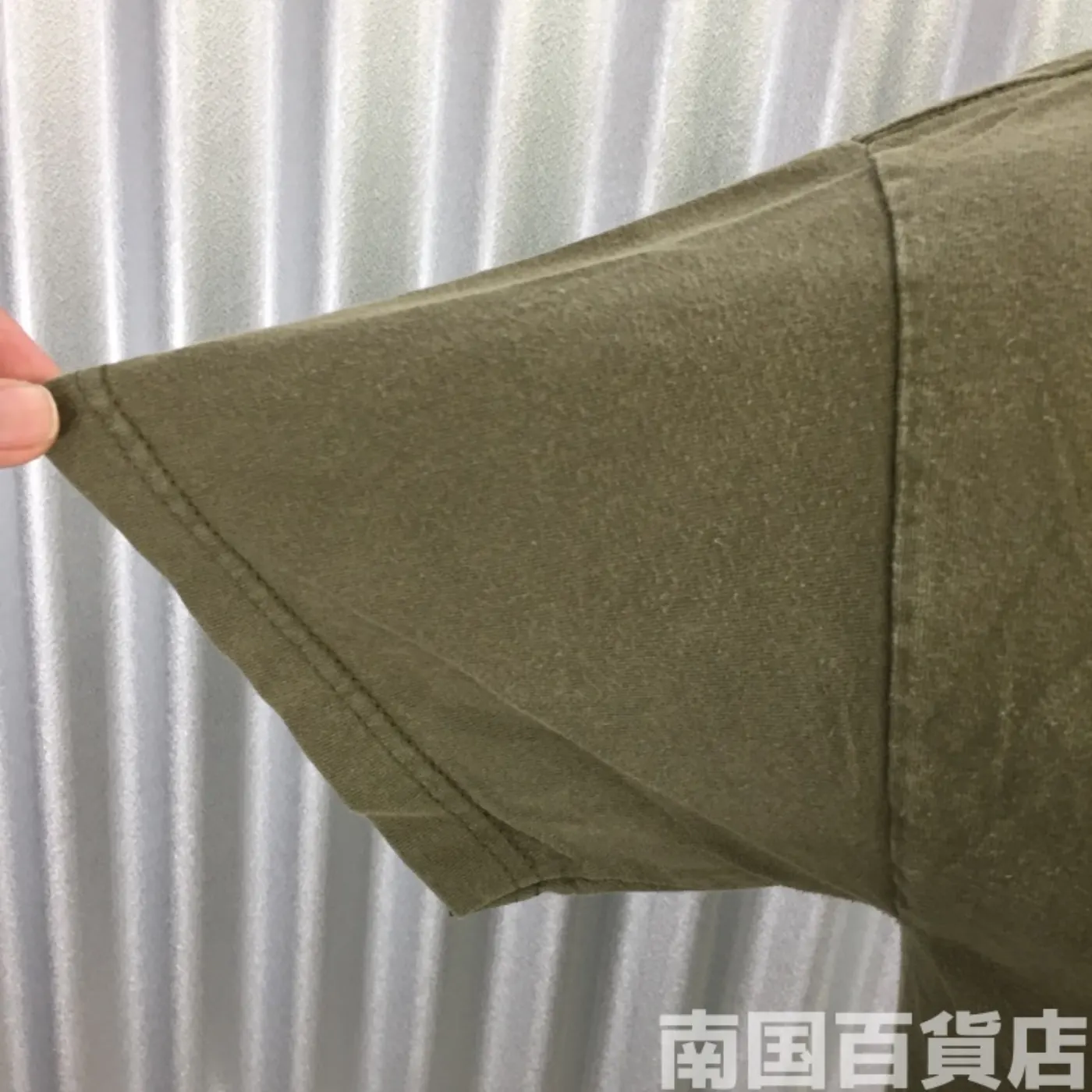 米軍放出品Tシャツ(OD)中古(サイズ不明) 記録写真5