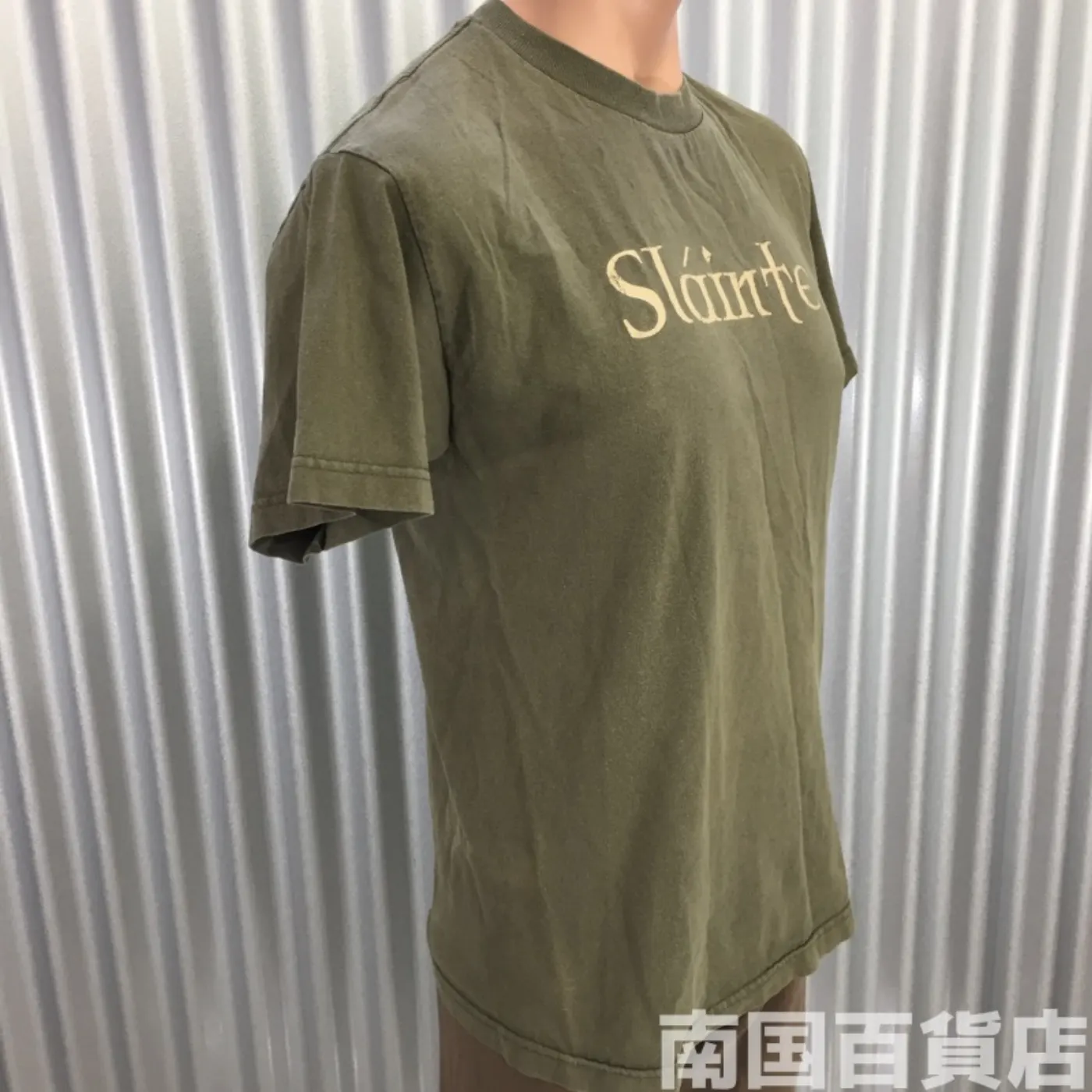 米軍放出品Tシャツ(OD)中古(サイズ不明) 記録写真4