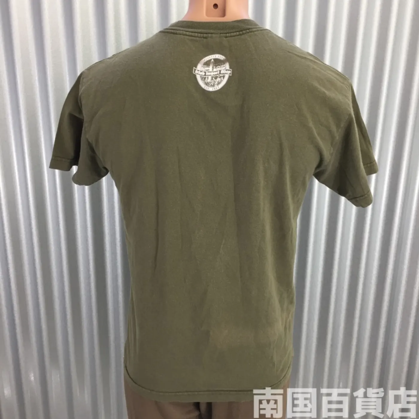 米軍放出品Tシャツ(OD)中古(サイズ不明) 記録写真2