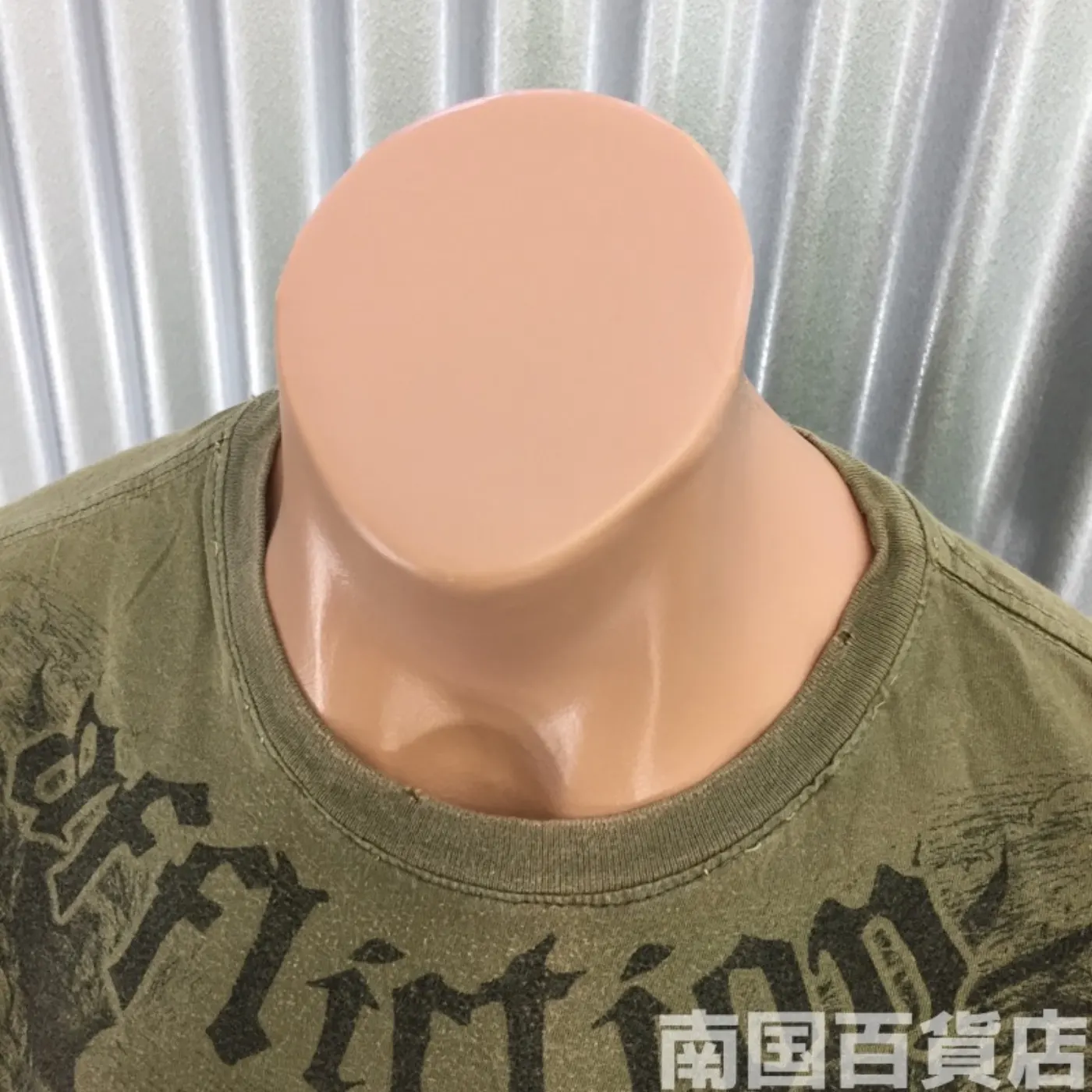 米軍放出品Tシャツ（OD）中古(サイズ不明) 記録写真3