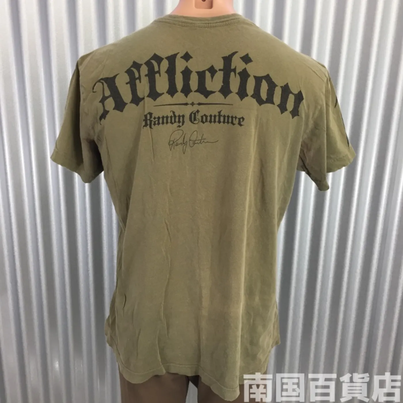 米軍放出品Tシャツ（OD）中古(サイズ不明) 記録写真2