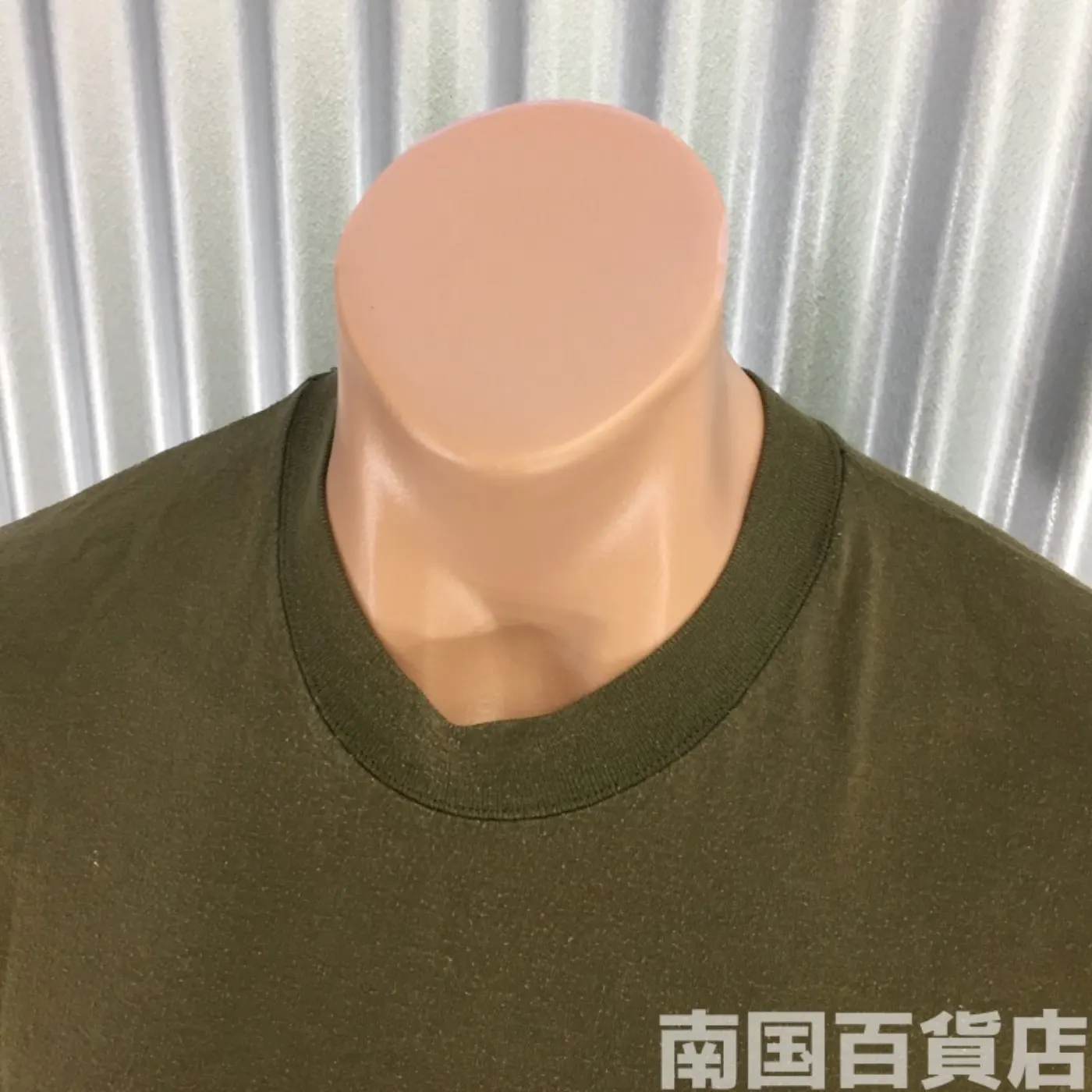 米軍放出品Tシャツ(OD)中古(サイズ不明) 記録写真3