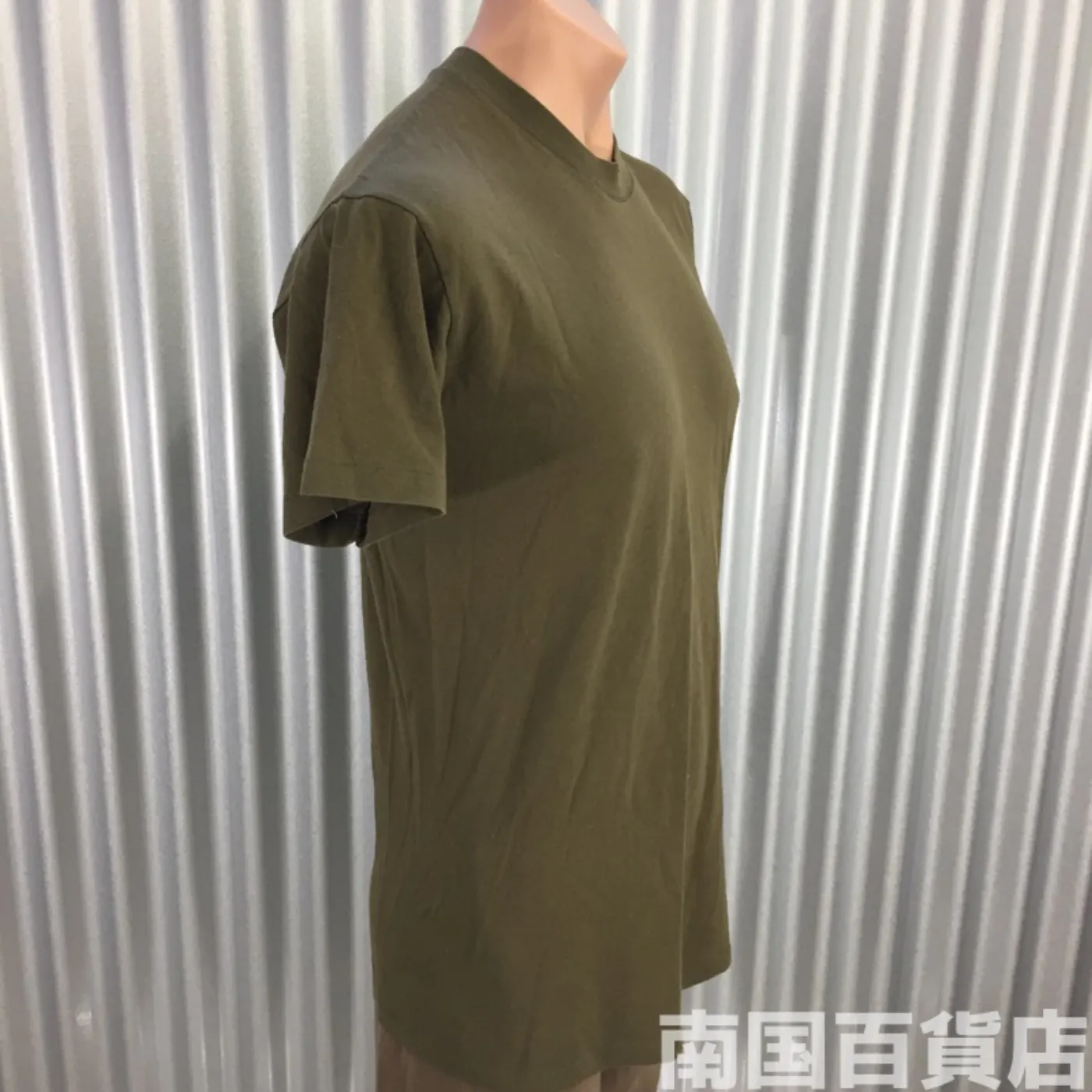 米軍放出品Tシャツ(OD)中古(サイズ不明) 記録写真4