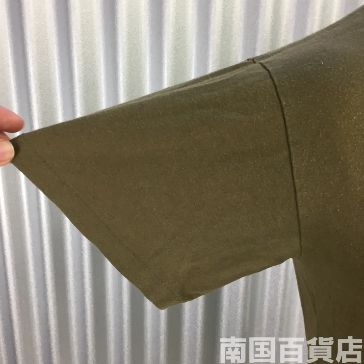 米軍放出品Tシャツ(OD)中古(サイズ不明) 記録写真5