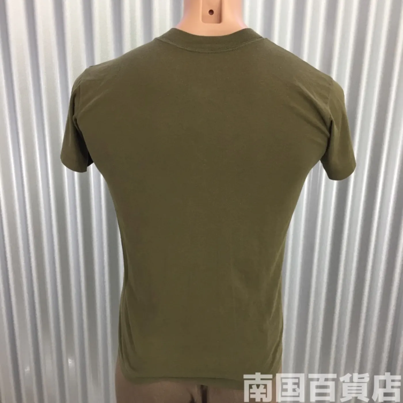 米軍放出品Tシャツ（OD）中古（サイズ不明) 記録写真2