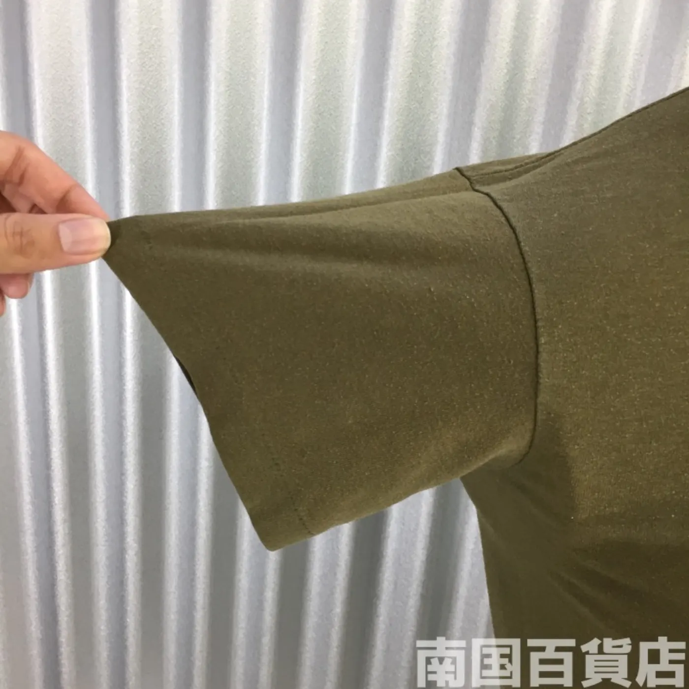 米軍放出品Tシャツ（OD）中古（サイズ不明) 記録写真7
