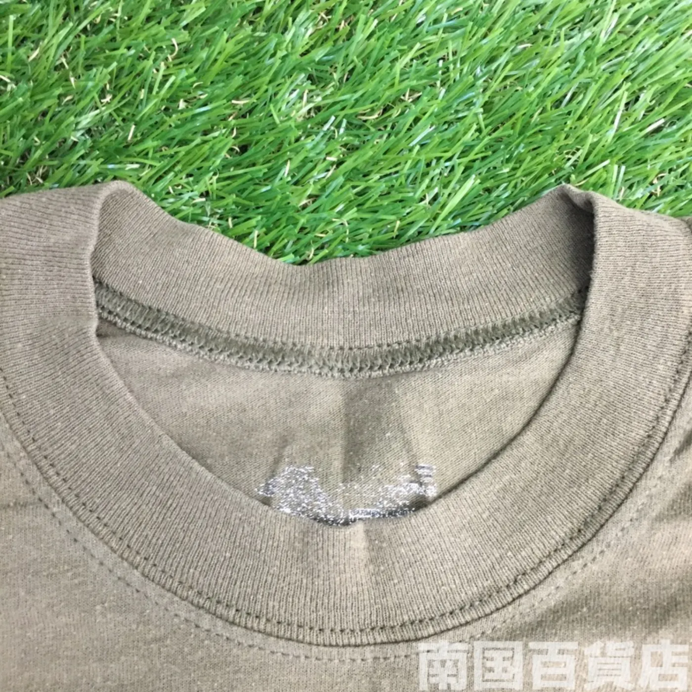 米軍放出品Tシャツ（OD）中古（サイズ不明) 記録写真6
